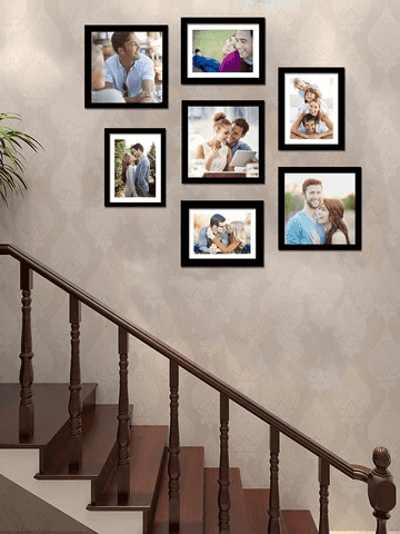 Art Street (Set of 7 Black Individual Photo Frames)