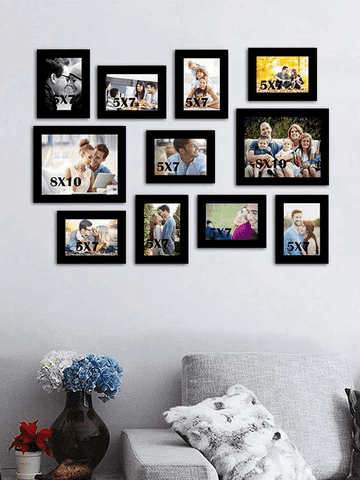 Art Street Wall Art (Set of 11 Black Wall Photo Frames)