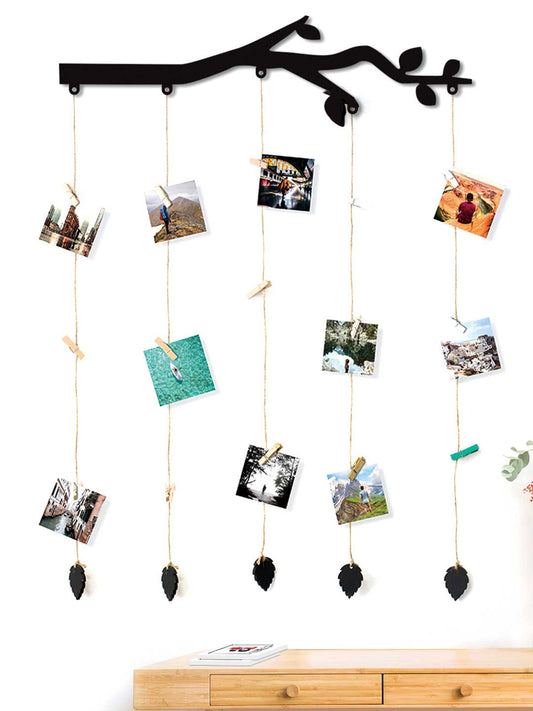 Art Street (Black Tree Wall Hanging 20 Photos Holders with Clips)